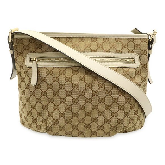 GUCCI Beige Leather Shoulder Bag - Picture 1 of 10